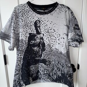 Teddy Fresh Black and Gray Graphic Bear T-Shirt